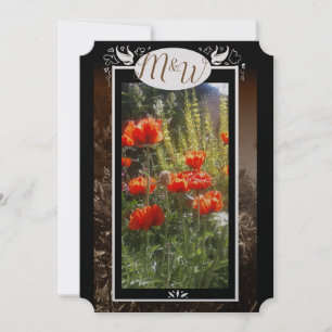 Red Poppy Feilds Blume Showeinlage Save The Date