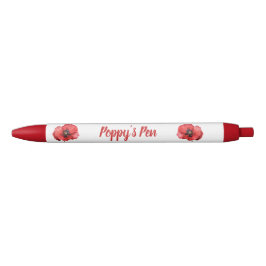 Red Poppy Floral Name Kugelschreiber