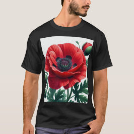 Red Poppy Floral T-Shirt