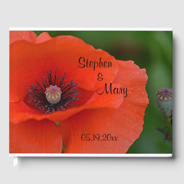 Red Poppy Gästebuch (Vorderseite)