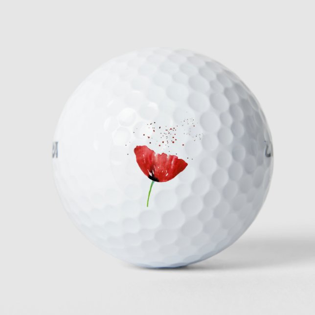 Red Poppy Golfball (Vorderseite)