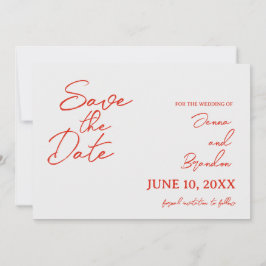 Red Poppy Hochzeitkarte Save the Date