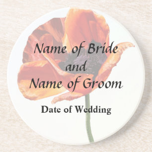 Red Poppy in Sunshine Wedding Products Getränkeuntersetzer