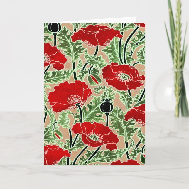 Red Poppy Karte (Vorderseite)