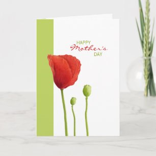 Red Poppy Limon Mother Day Card Karte