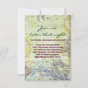 RED POPPY MUSICAL Bat Mitzvah Party Card Einladung