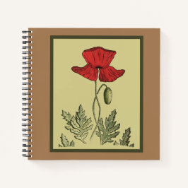 Red Poppy Notizbuch