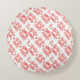 Red Pouf Pillow Rundes Kissen