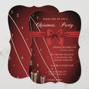 Red Presents, Weihnachtsfeier der Bow Company Einladung