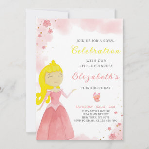 Red Princess Invitation d'anniversaire