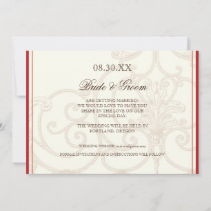 Red Protea Hummingbirds - Save the Date Einladung