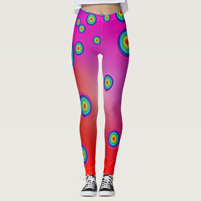 Red Psychedelic Leggings (Vorderseite)