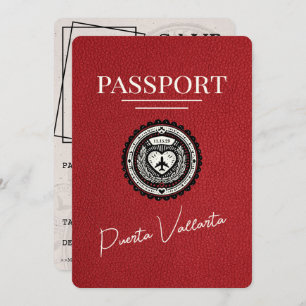 Red Puerta Vallarta Passport Save The Date