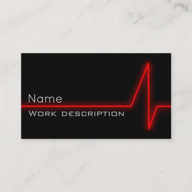 Red Pulse Business Card Visitenkarte (Vorderseite)