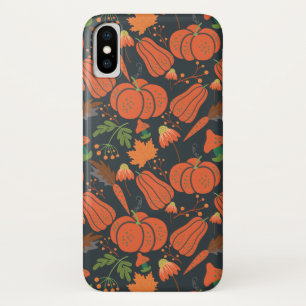 Red pumpkin seamless pattern and carrots Case-Mate iPhone hülle