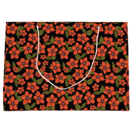 Red purple green scarlet pimpernel Gift Bag Große Geschenktüte