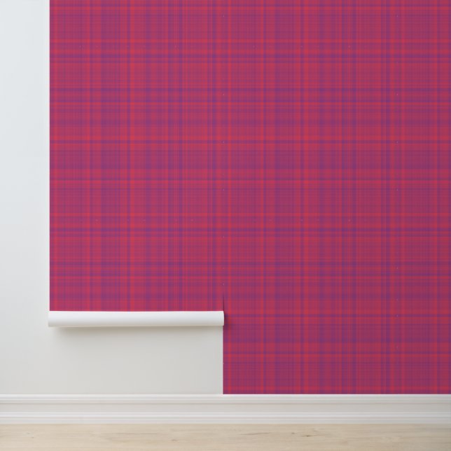 Red Purple Plaid Pattern Tapete (Anwendung)