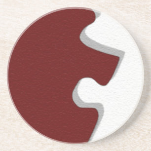 Red Puzzle Coaster Sandstein Untersetzer