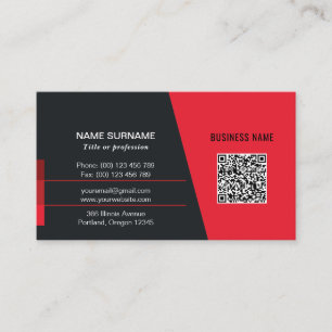Red QR-Logo für Social Media beruflich  Visitenkarte