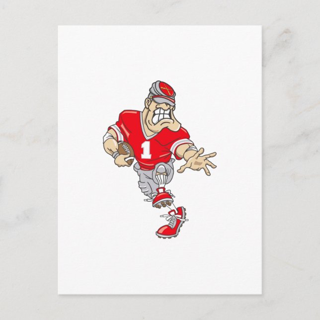 Red Quarterback Postkarte (Vorderseite)