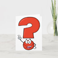 Red Question Mark-Mitteilungskarten