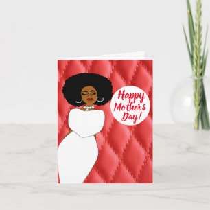 Red Quilted African American Karte
