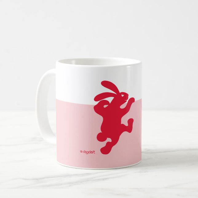 Red Rabbit, Red Rabbit! Kaffeetasse (Vorderseite Links)
