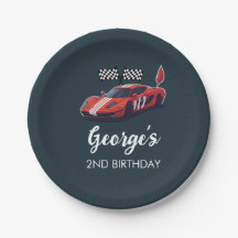 Red Race Car 2. Geburtstag