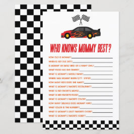 Red Race Car, der Mommy Baby Shower Game kennt