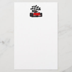 Red Race Car mit Checkbox Briefpapier