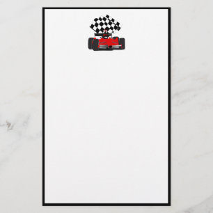 Red Race Car mit Checkbox Briefpapier