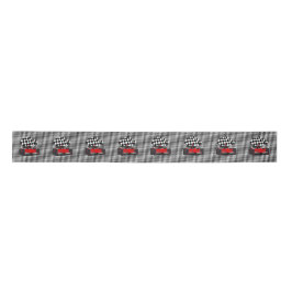 Red Race Car mit Checkbox Satinband