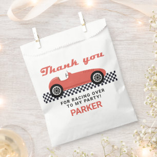 Red Race Car Racing Geburtstagsparty Gunst Bag Geschenktütchen