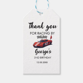 Red Race Car Ricing by Birthday Geschenkanhänger