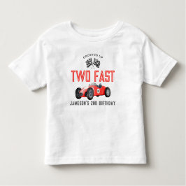 Red Race Car Zwei Fast Birthday Boy Shirt