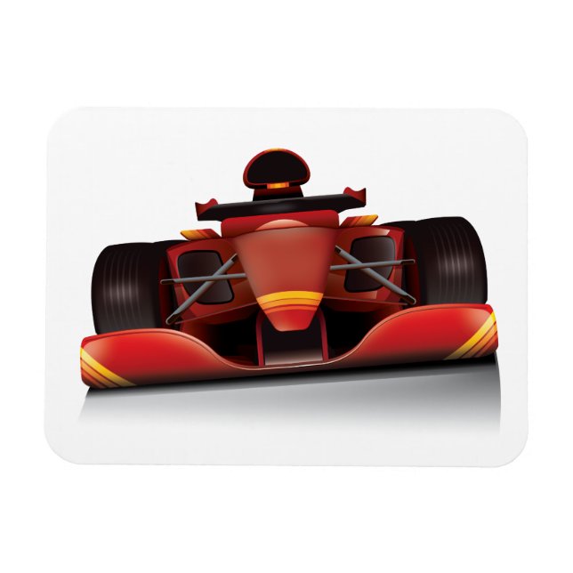 Red Racing Car Magnet (Horizontal)