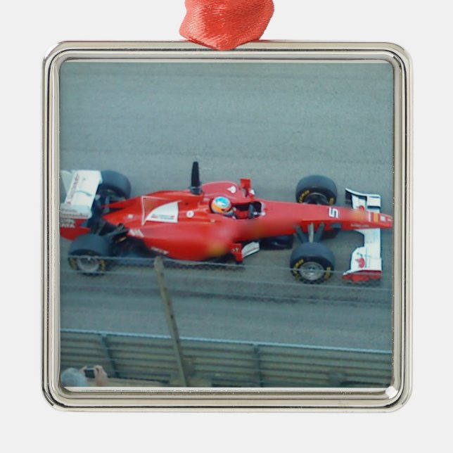 Red Racing Car Ornament (Vorne)