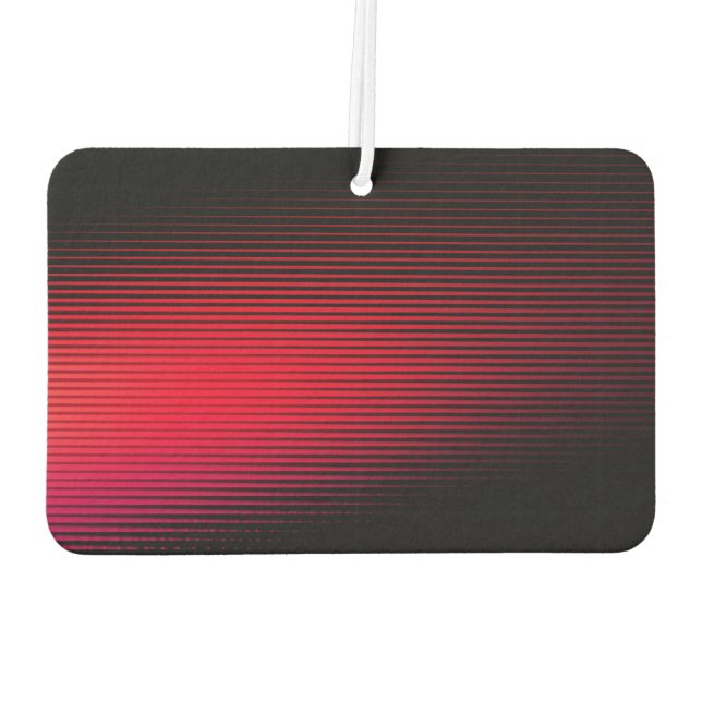 Red Racing Stripes Abstract Art Autolufterfrischer (Rückseite)