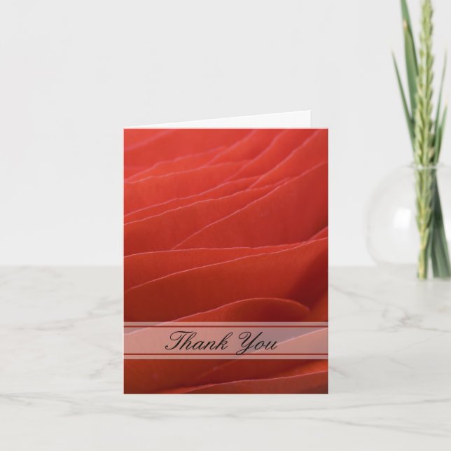 Red Ranunculus Bridesmaid Vielen Dank Dankeskarte (Vorderseite)