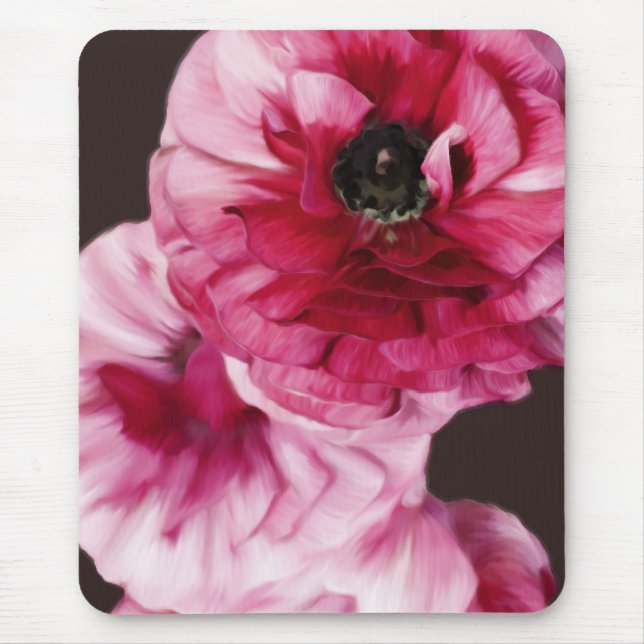 Red Ranunculus Mousepad (Vorne)