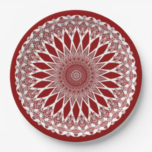 Red Raspberry Tristyns Mandala Pappteller