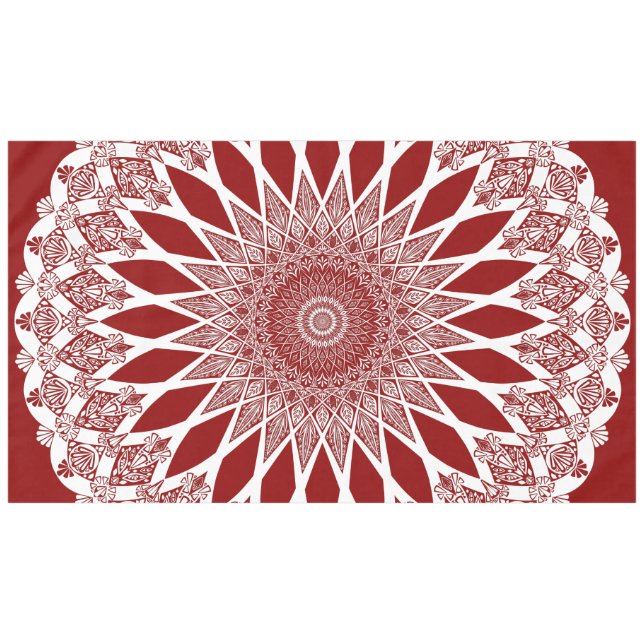 Red Raspberry Tristyns Mandala Tischdecke (Vorderseite (Horizontal))