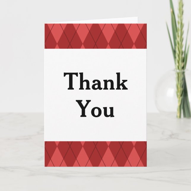 Red Raute Danke, Card Dankeskarte (Vorderseite)