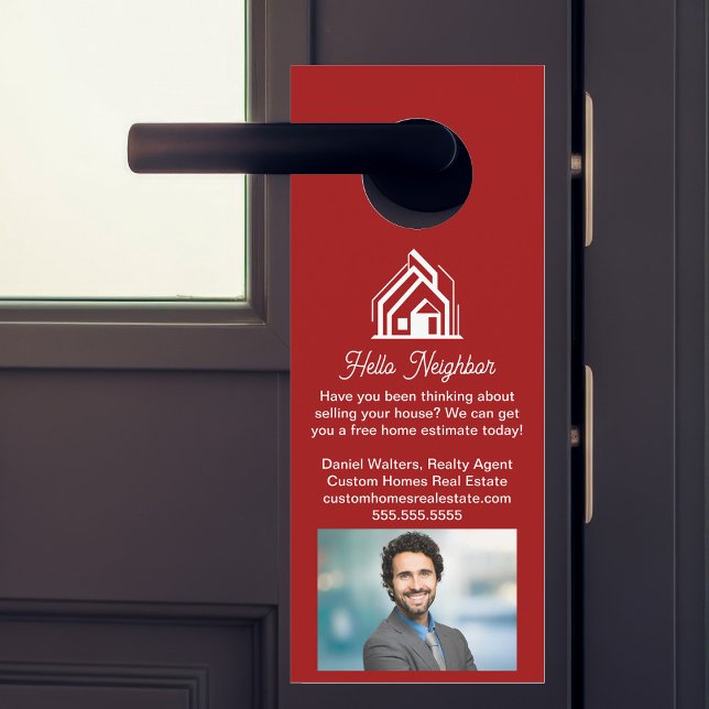 Red Real Estate Company Advertising Realtor Türanhänger (Von Creator hochgeladen)