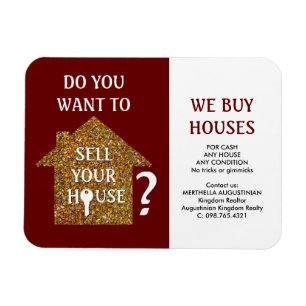 Red Realtor WIR KAUFEN HÄUSER Magnet