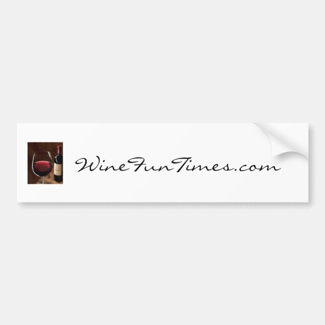 red_red_wine, WineFunTimes.com Autoaufkleber (Vorne)
