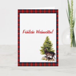 Red Reindeer, Fröhliche Weihnachten! Feiertagskarte