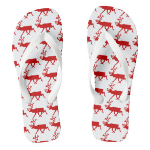Red Reindeer / Karibik-Silhouette Flip Flops