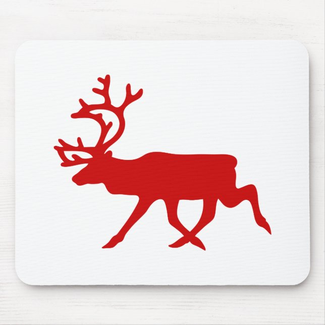 Red Reindeer / Karibik-Silhouette Mousepad (Vorne)