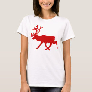 Red Reindeer / Karibik-Silhouette T-Shirt